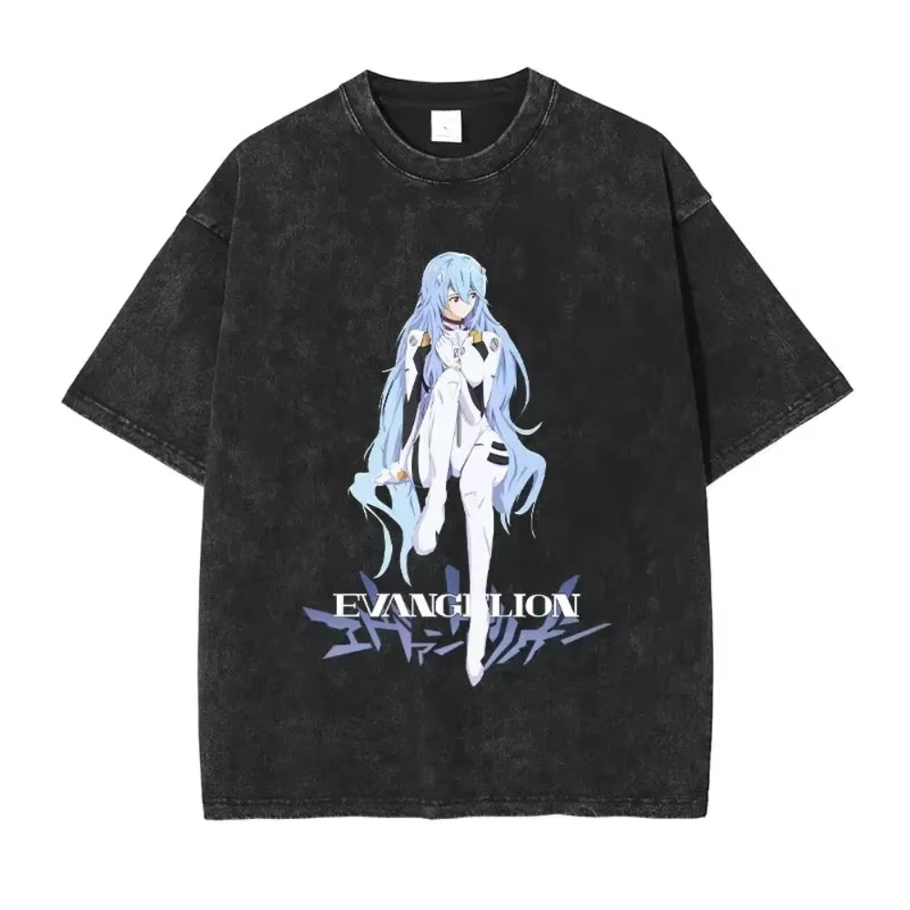 Cap Streetwear Brand - Męskie koszulki oversize Odzież EVA Anime