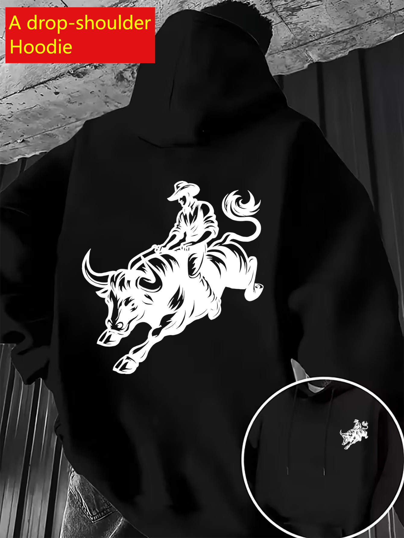 Streetwear Brand Drops - Męska bluza streetwearowa z obniżonymi ramionami,